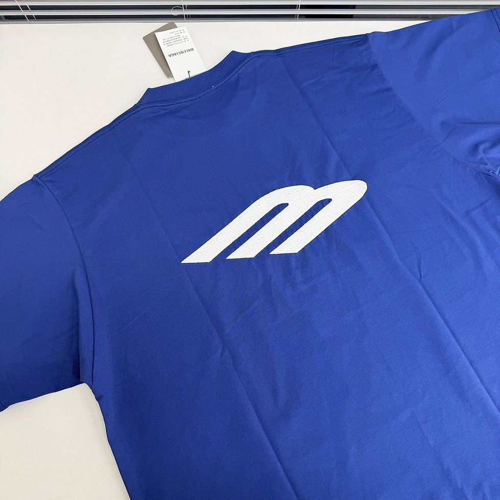 Thumbnail: Balenciaga T-Shirt Bleu Électrique – Logo Sport