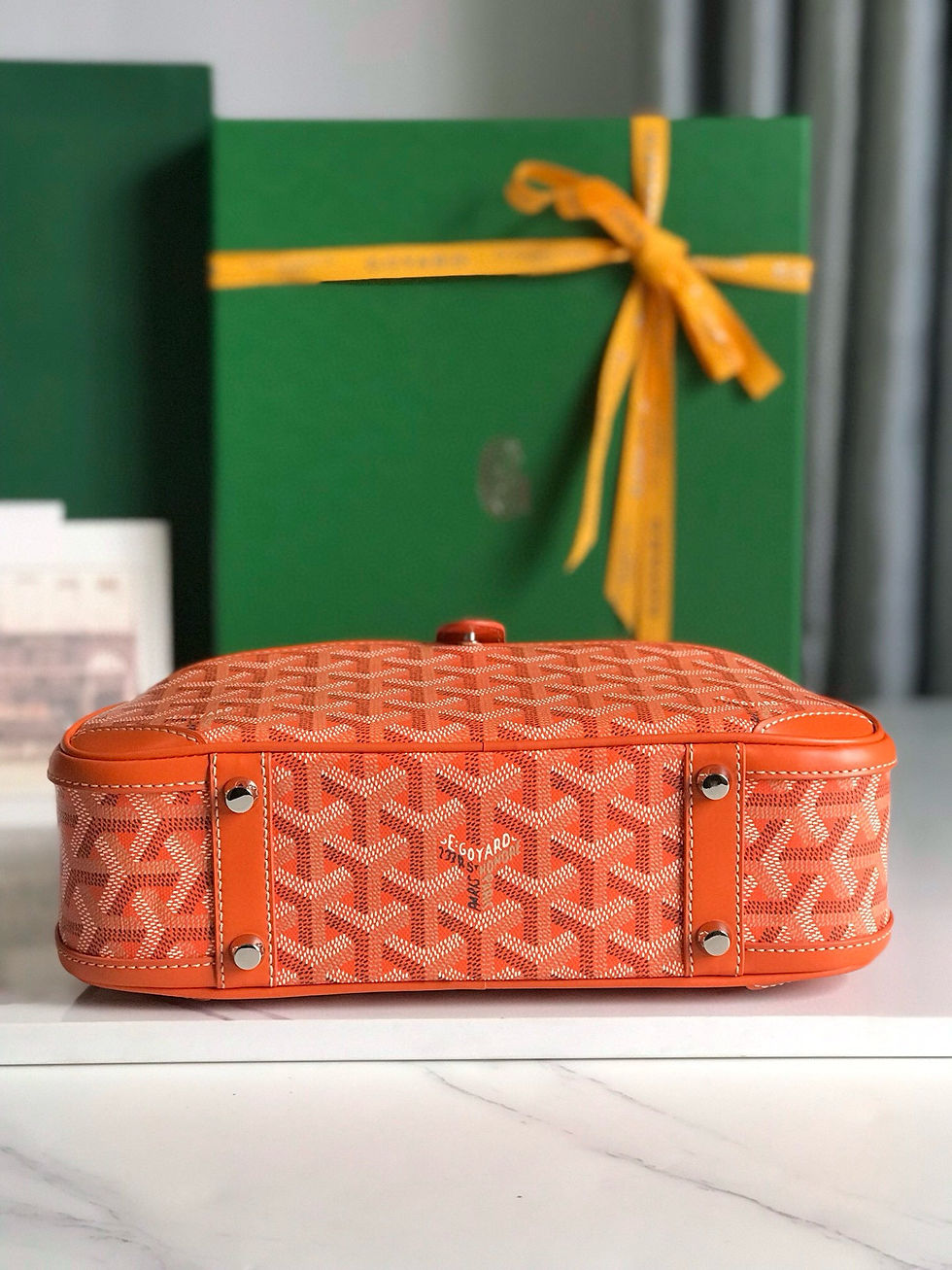 Thumbnail: GOYARD BOWLING BAG 26*17*8 — Beige