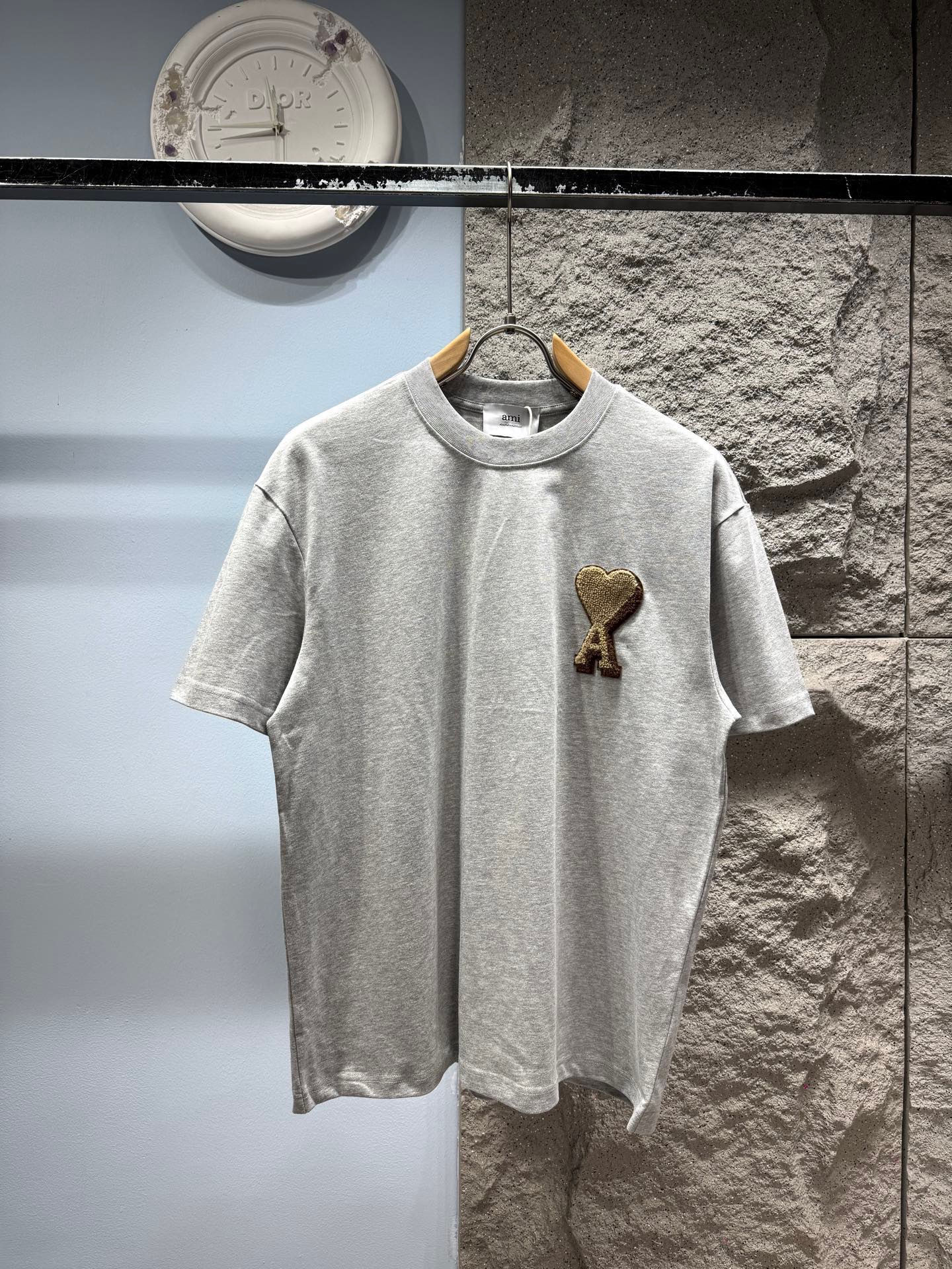 Ami Paris Cotton T-Shirt with Ami de Coeur Patch