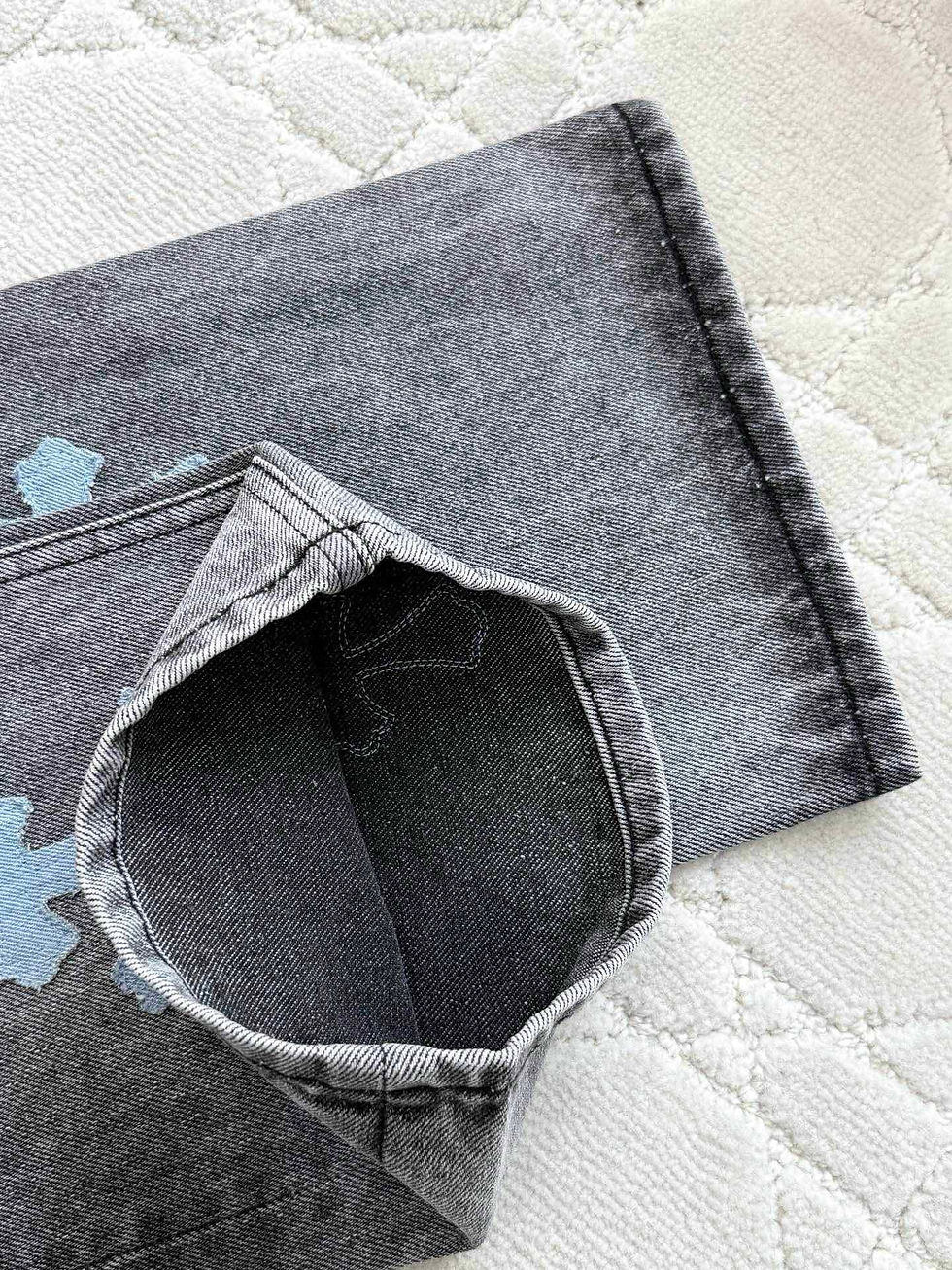 Thumbnail: Chrome Hearts Jeans — Warm Grey