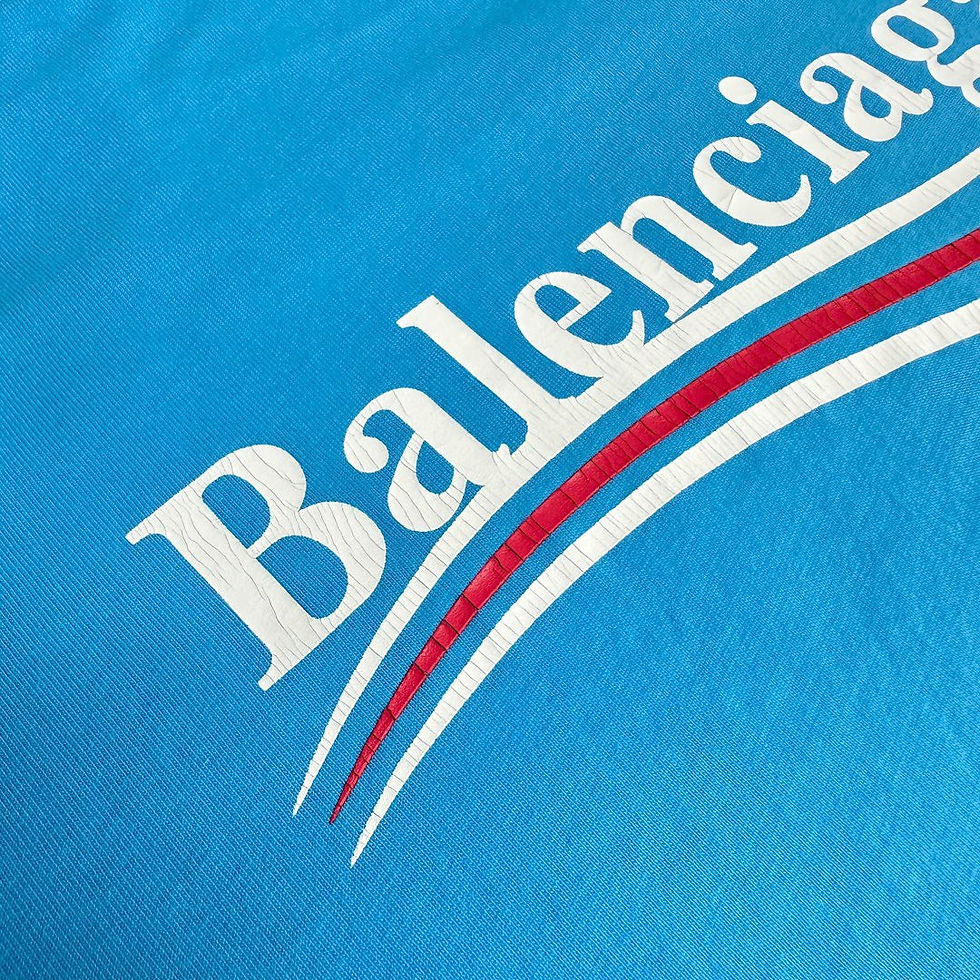 Thumbnail: Balenciaga T-Shirt Bleu Électrique – Campaign Logo