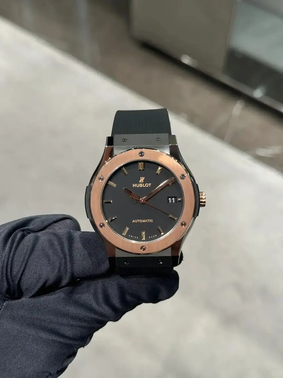 Thumbnail: Hublot Classic Fusion Men Automatic Black Rubber 511 No 1181