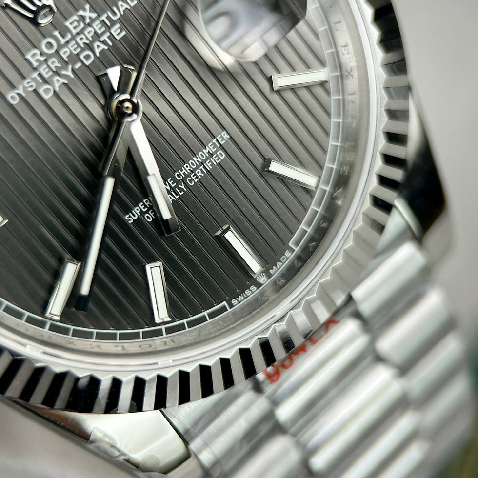 Thumbnail: Superclone Rolex Day Date Grey Stick Tapestry Dial 0002 40 Mm
