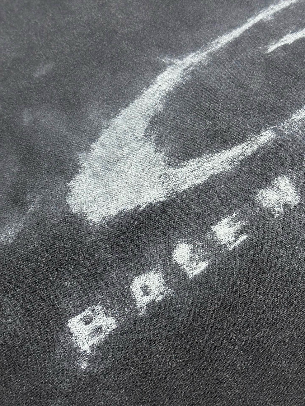 Thumbnail: Balenciaga T-Shirt Gris – Logo Ovale Fumée