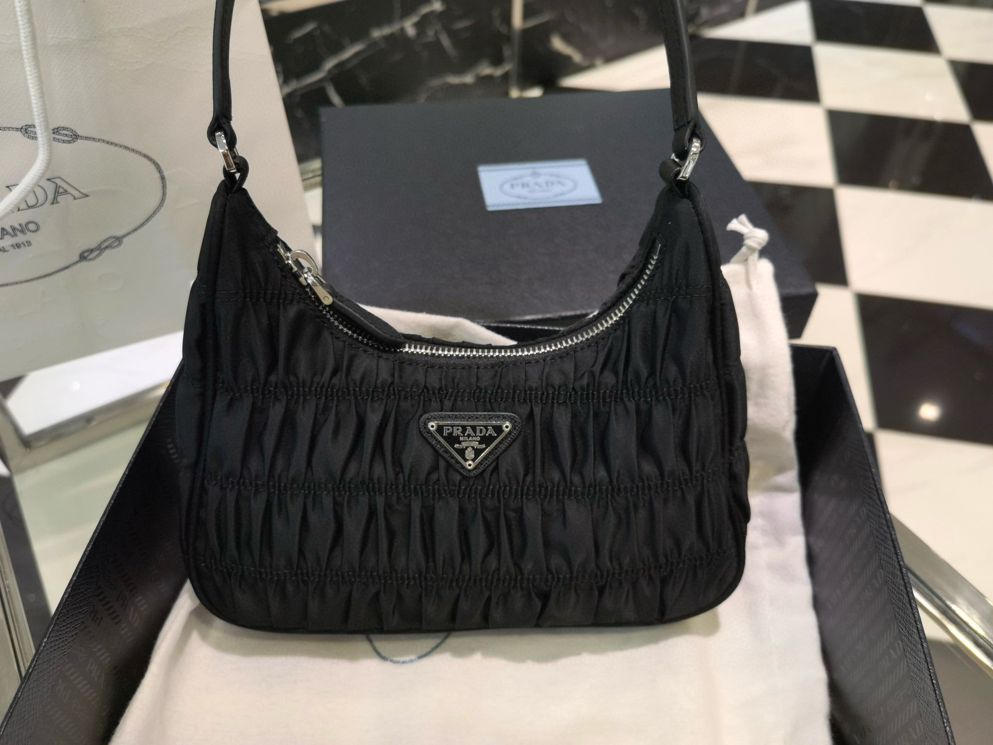 Prada Saffiano Hobo Bag