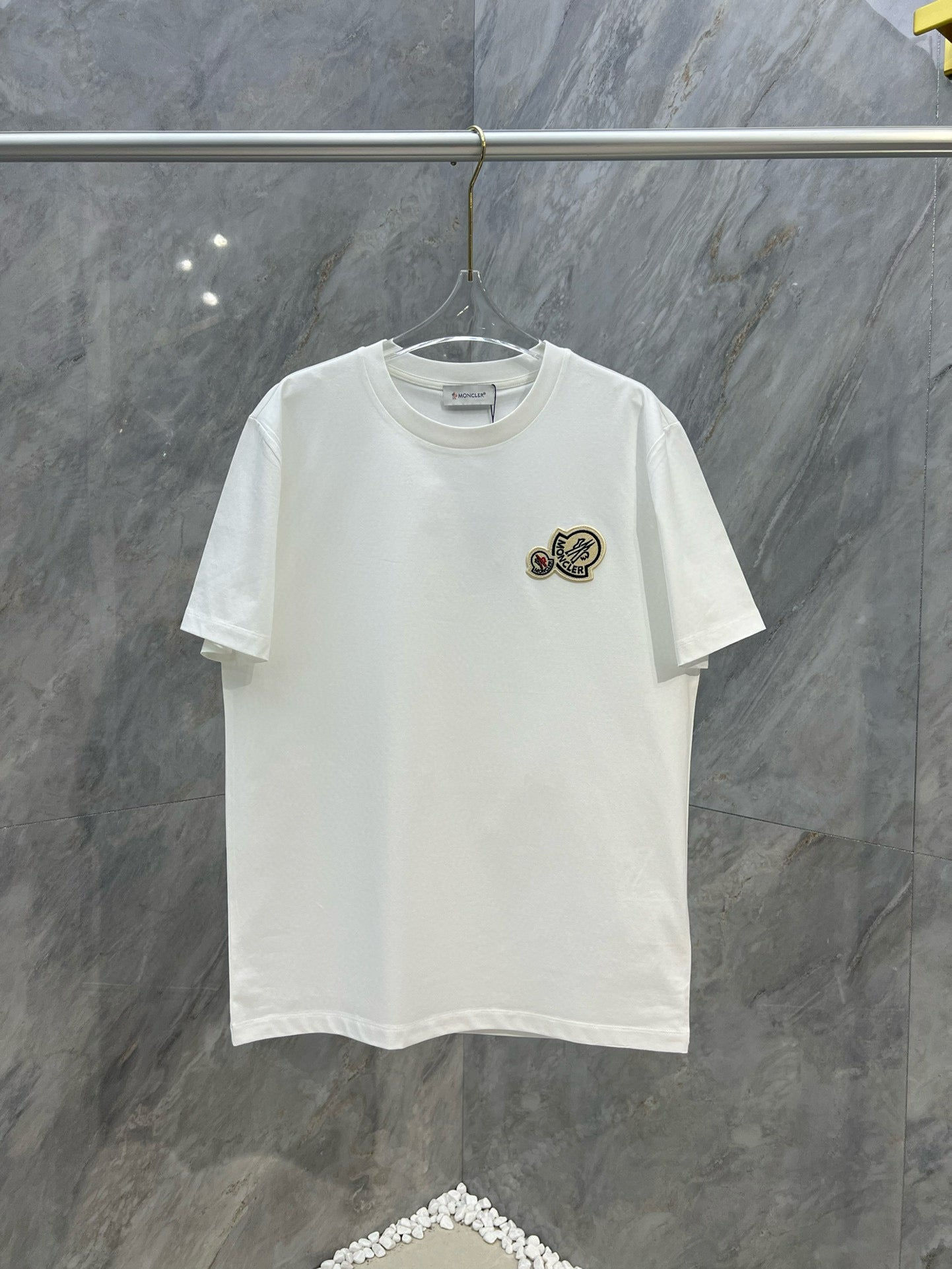 Moncler T Shirt — Ecru