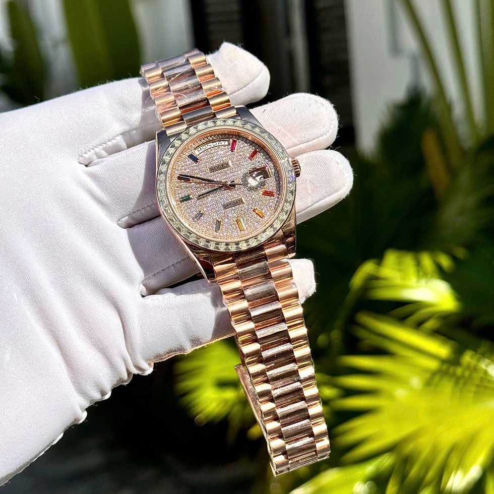 Thumbnail: Superclone Rolex Day Date Diamond Paved Dial 0008 36 Mm