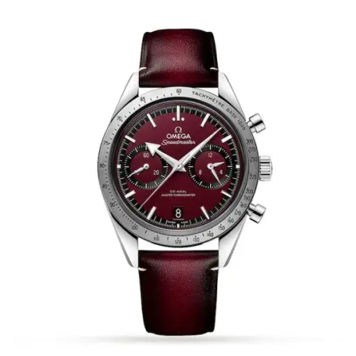 Omega Speedmaster Men Automatic Red Leather