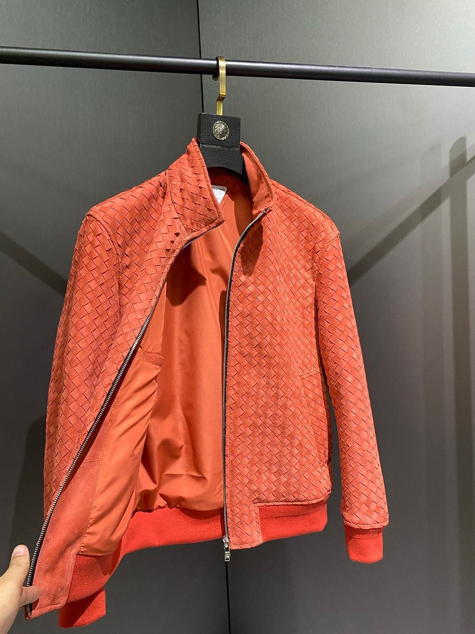 Thumbnail: Bottega Veneta Leather Jacket — Slate