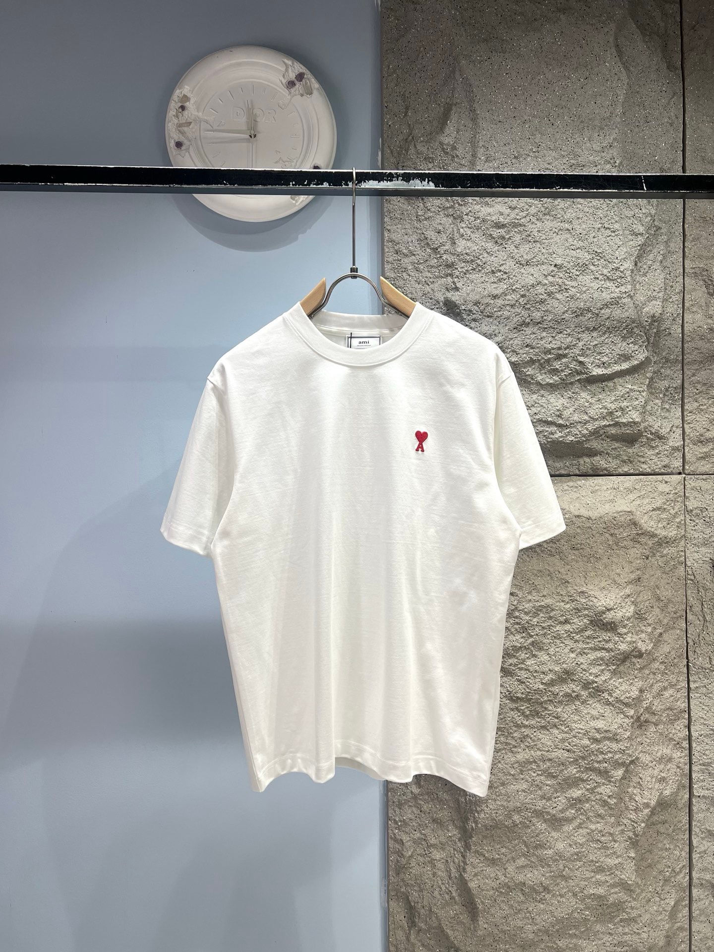 Ami Paris de Coeur Embroidered T-Shirt White