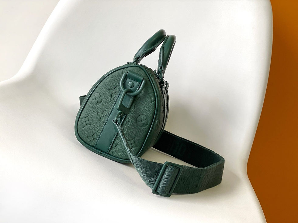 Thumbnail: KEEPALL BANDOULIÈRE 25 IN FOREST GREEN MONOGRAM EMBOSSED — Monogram Canvas