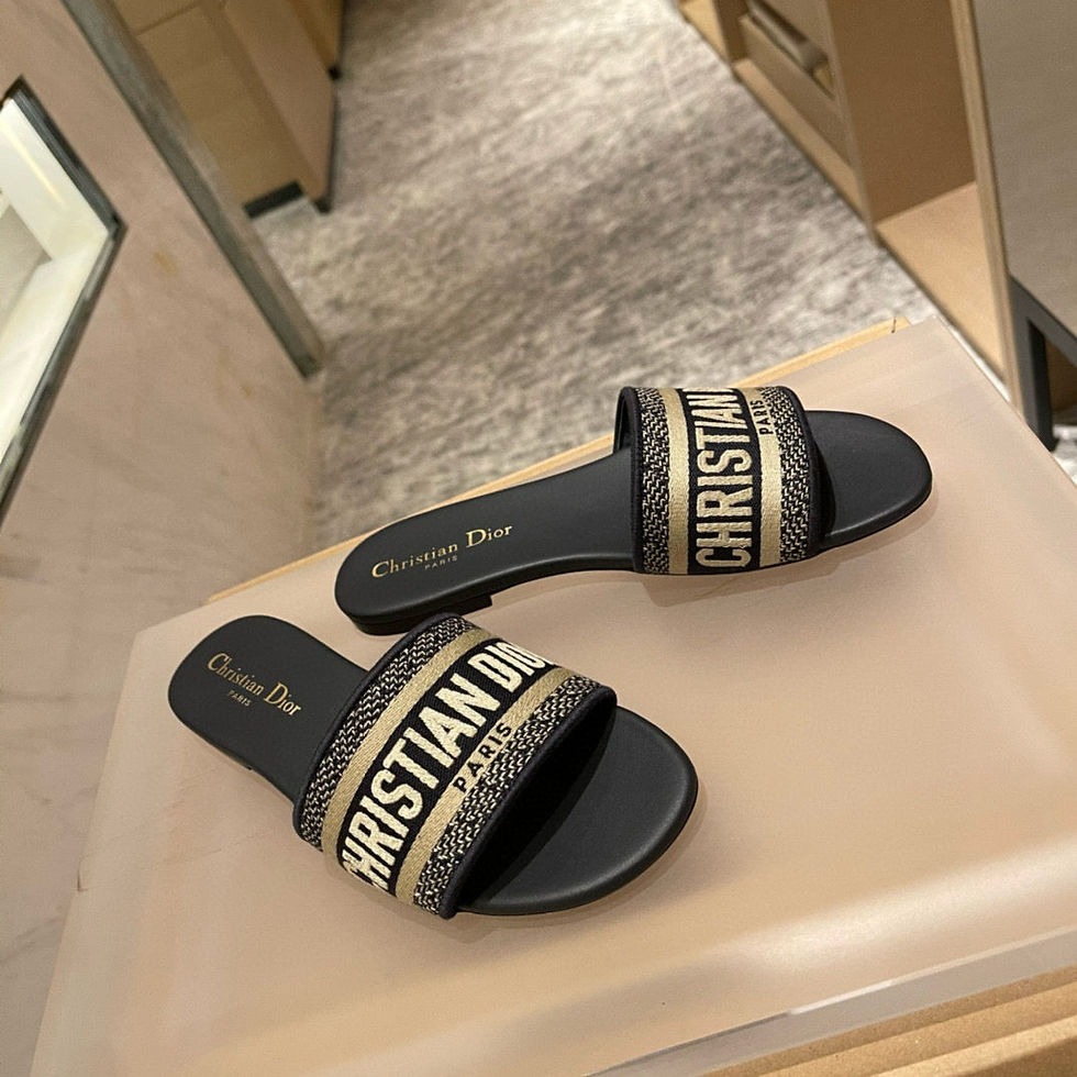 Thumbnail: Dior Women Slide Sandal — Gold