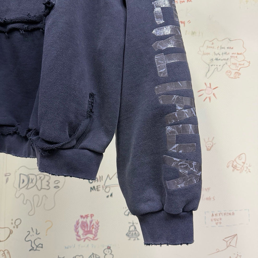 Thumbnail: Balenciaga G-Logo Destroyed Hoodie – Washed Grey