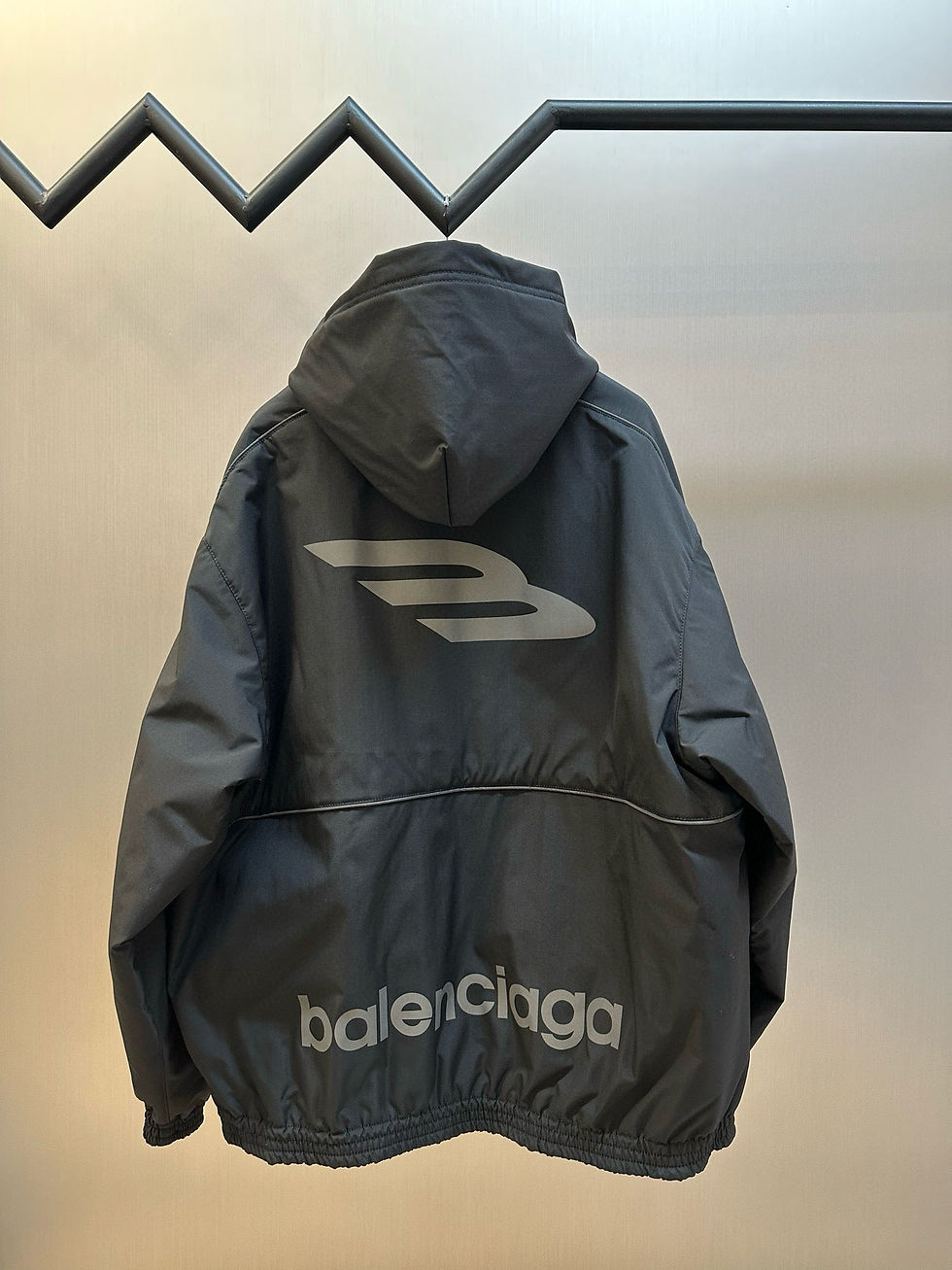 Thumbnail: Balenciaga Athletic M-Logo Hooded Jacket – Black