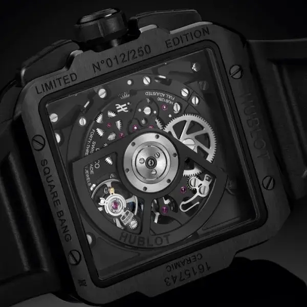 Thumbnail: Hublot Square Bang Men Automatic Skeleton Rubber 821 Cx 0140