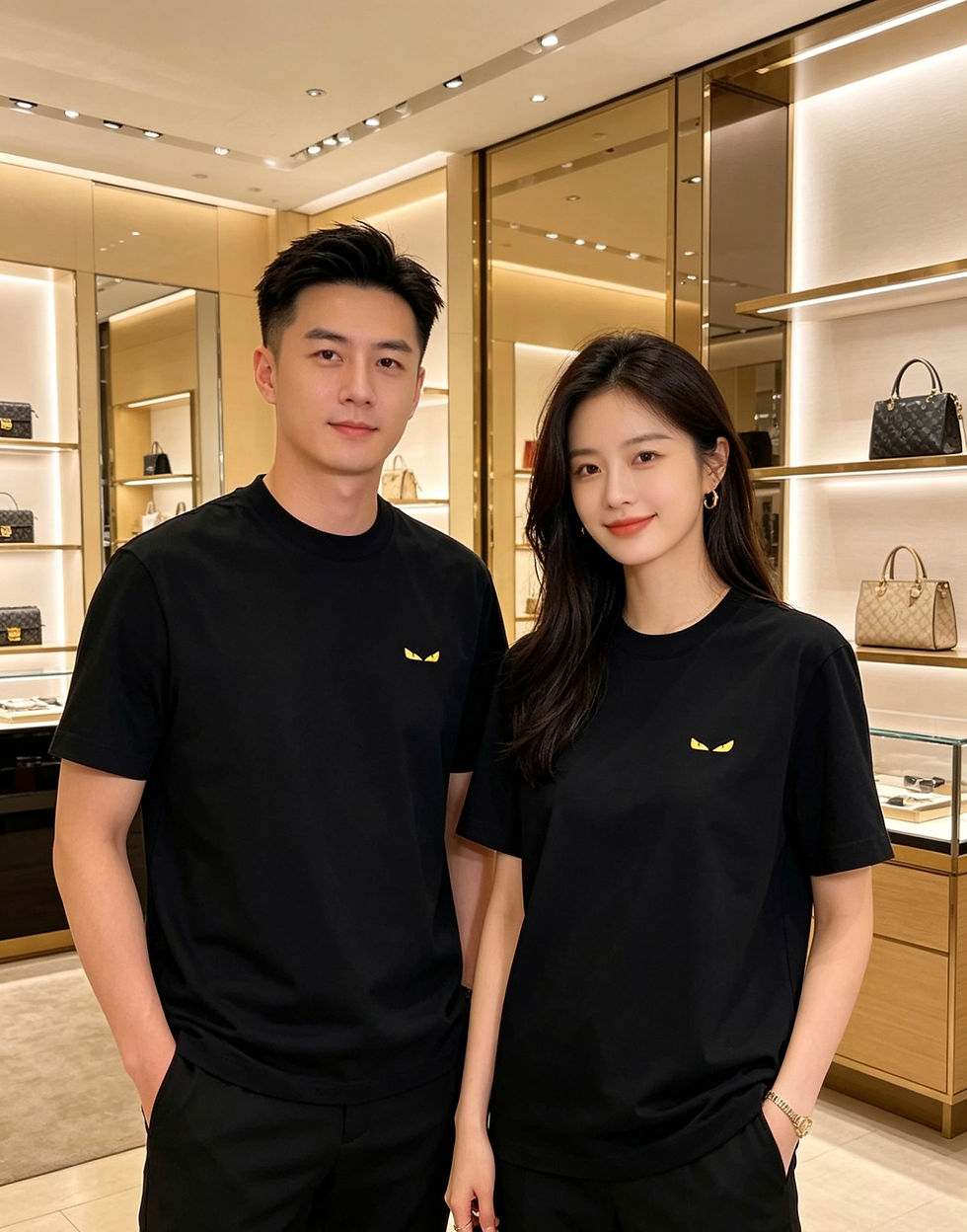 Thumbnail: Fendi Logo T-Shirt — Navy