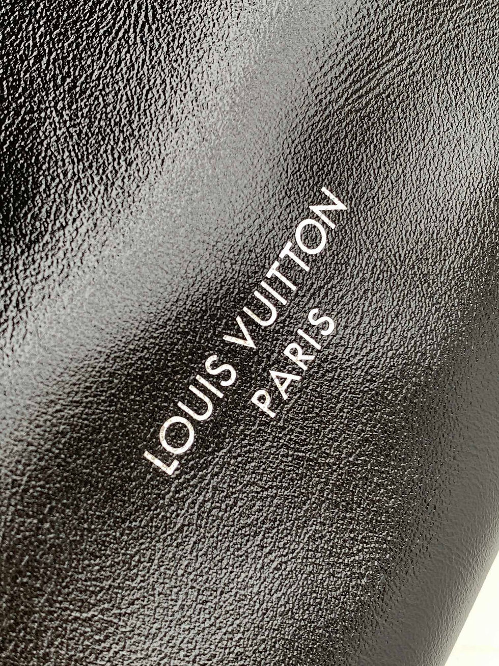 Thumbnail: Louis Vuitton CARRYALL VIBE BAG 39 IN BLACK LAMBSKIN MONOGRAM PATTERN