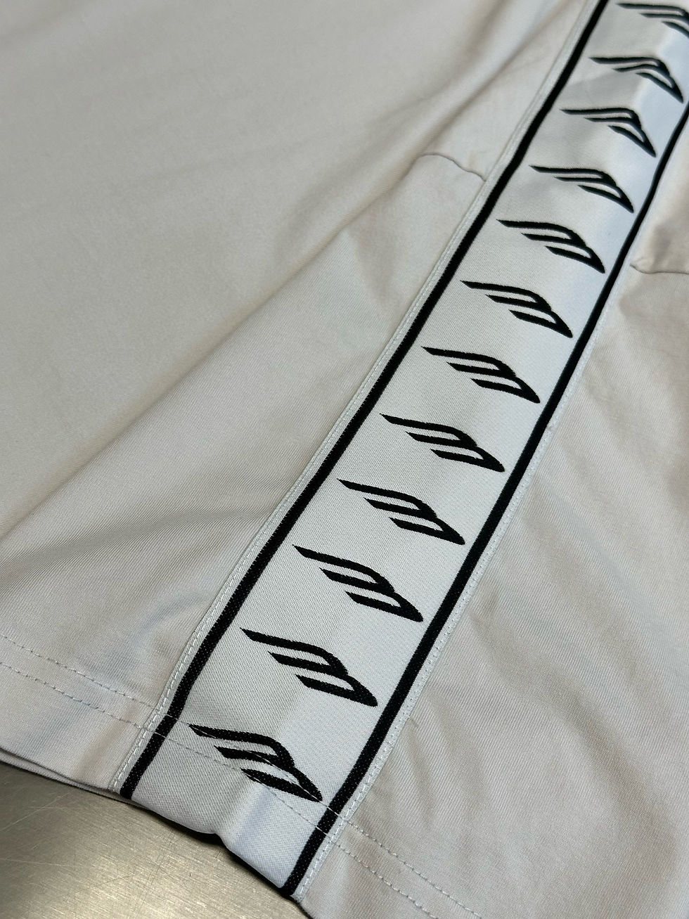 Thumbnail: Balenciaga T-Shirt Blanc – Bandes Monogramme V2