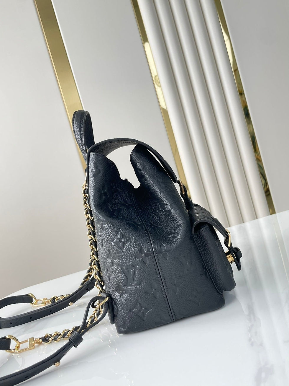 Thumbnail: Louis Vuitton BACKUP BACKPACK 22 IN BLACK MONOGRAM EMPREINTE LEATHER