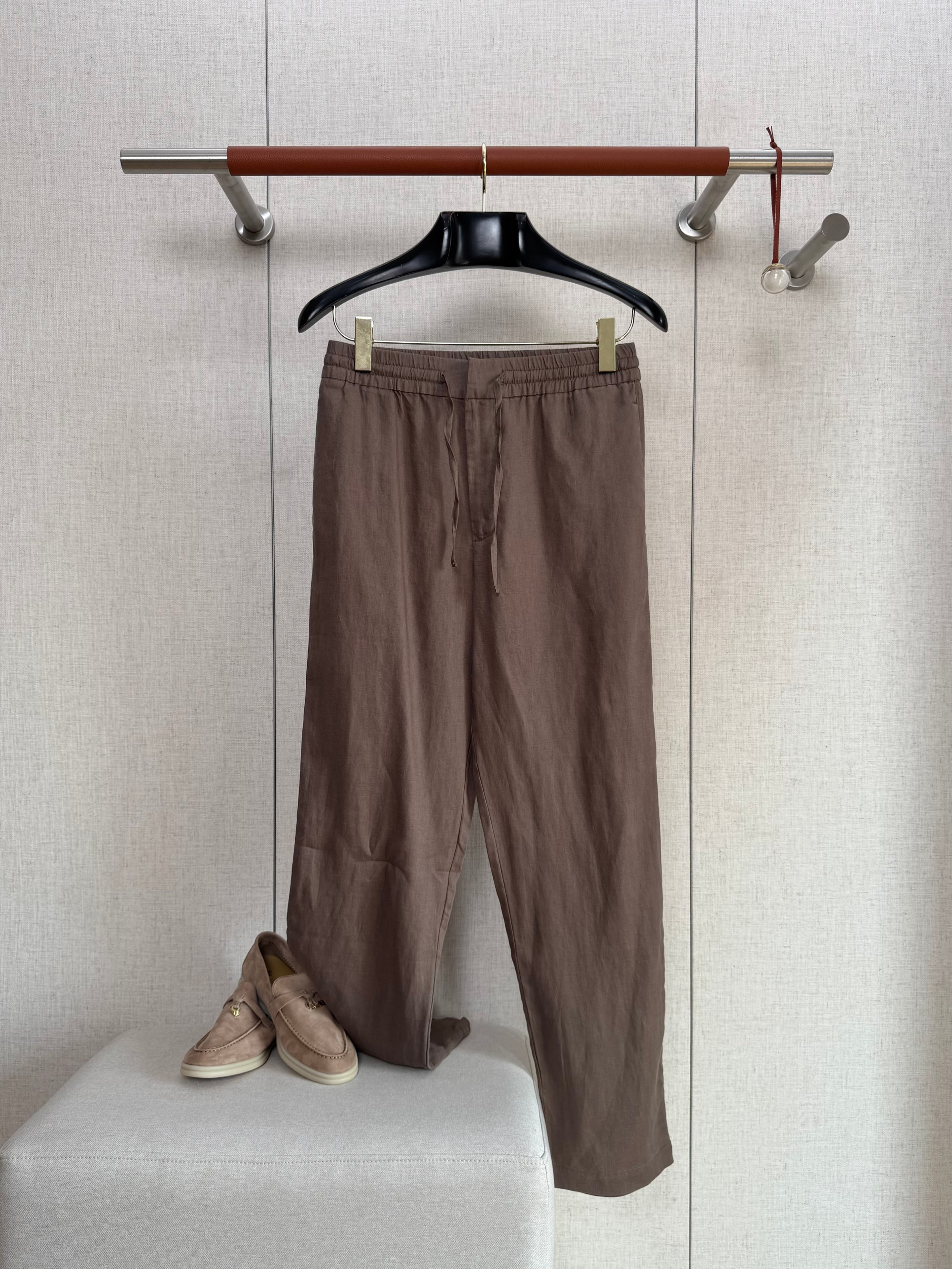 Loro Piana Trousers — Stone