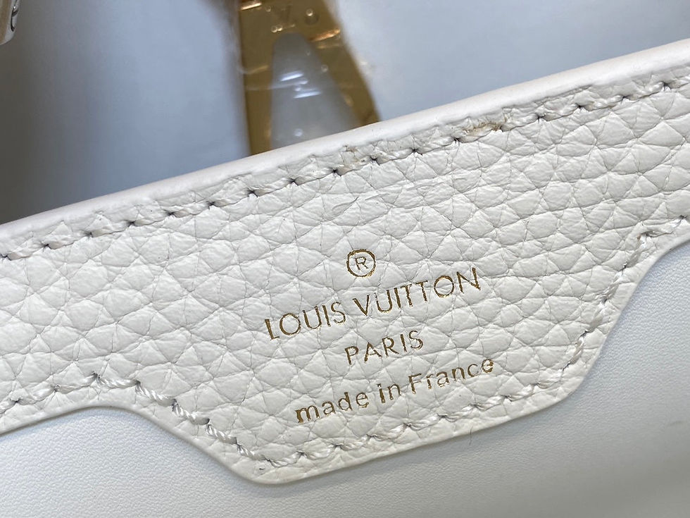 Thumbnail: Louis Vuitton CAPUCINES BB 27 WHITE TAURILLON GOLD HARDWARE