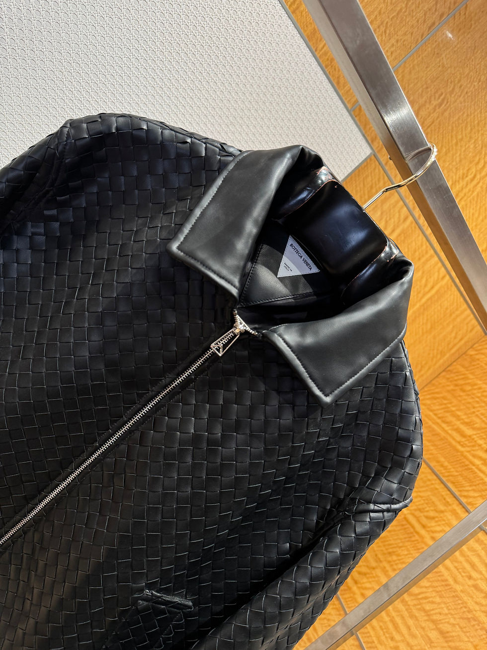 Thumbnail: Bottega Veneta Leather Jacket — Midnight Blue