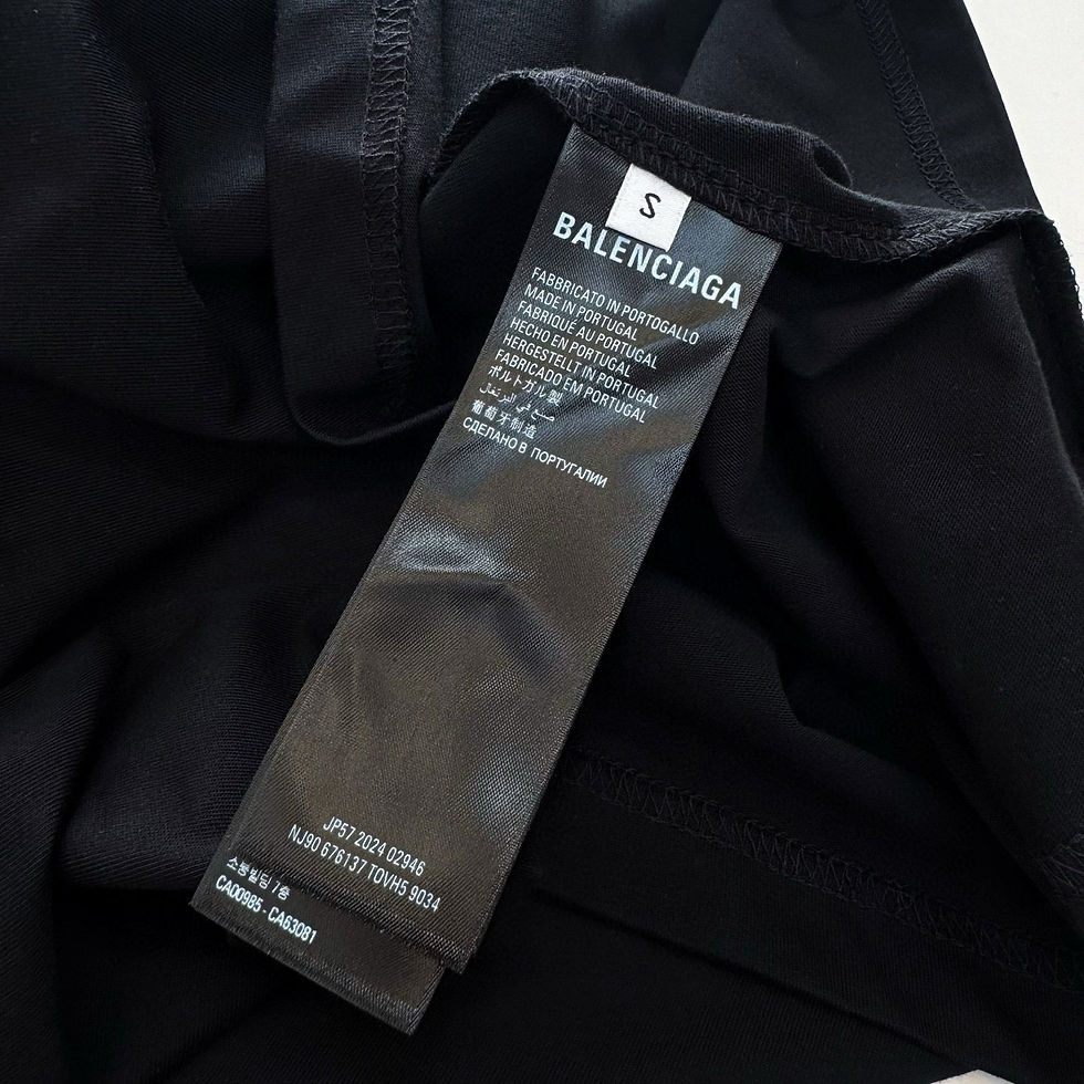 Thumbnail: Balenciaga T-Shirt Sport Noir – Logo Gris Housse