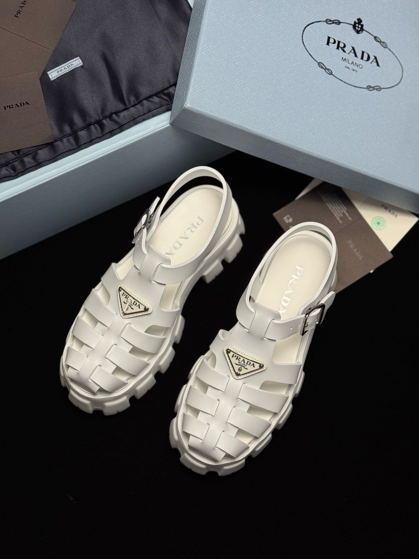 Prada Women Sandal — Cream