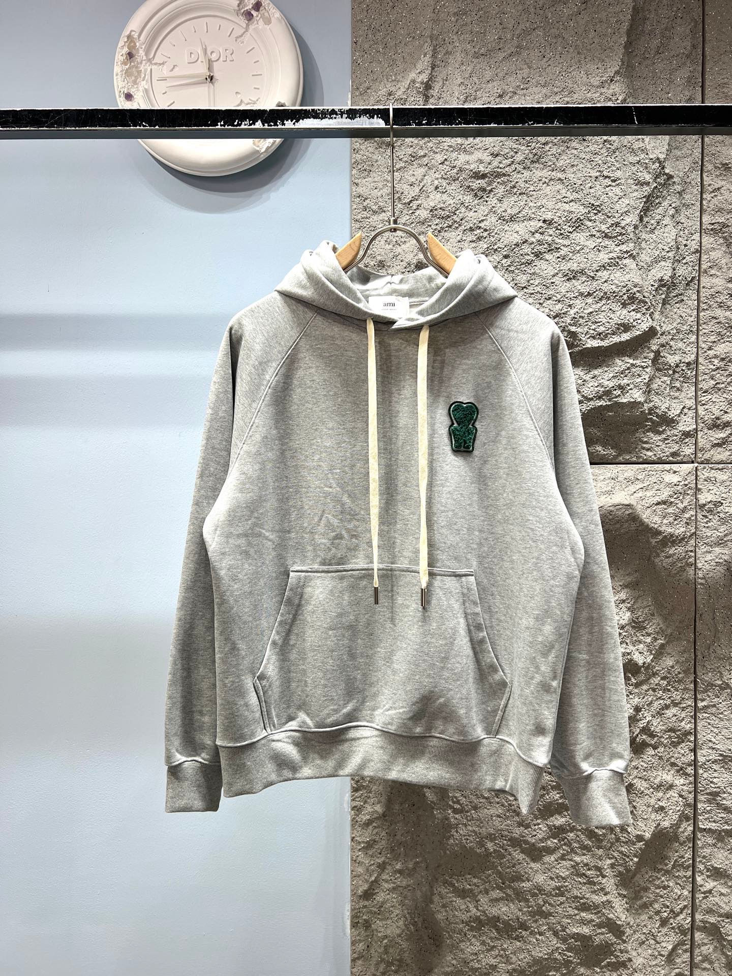 Ami Paris Hoodie with Ami de Coeur Patch