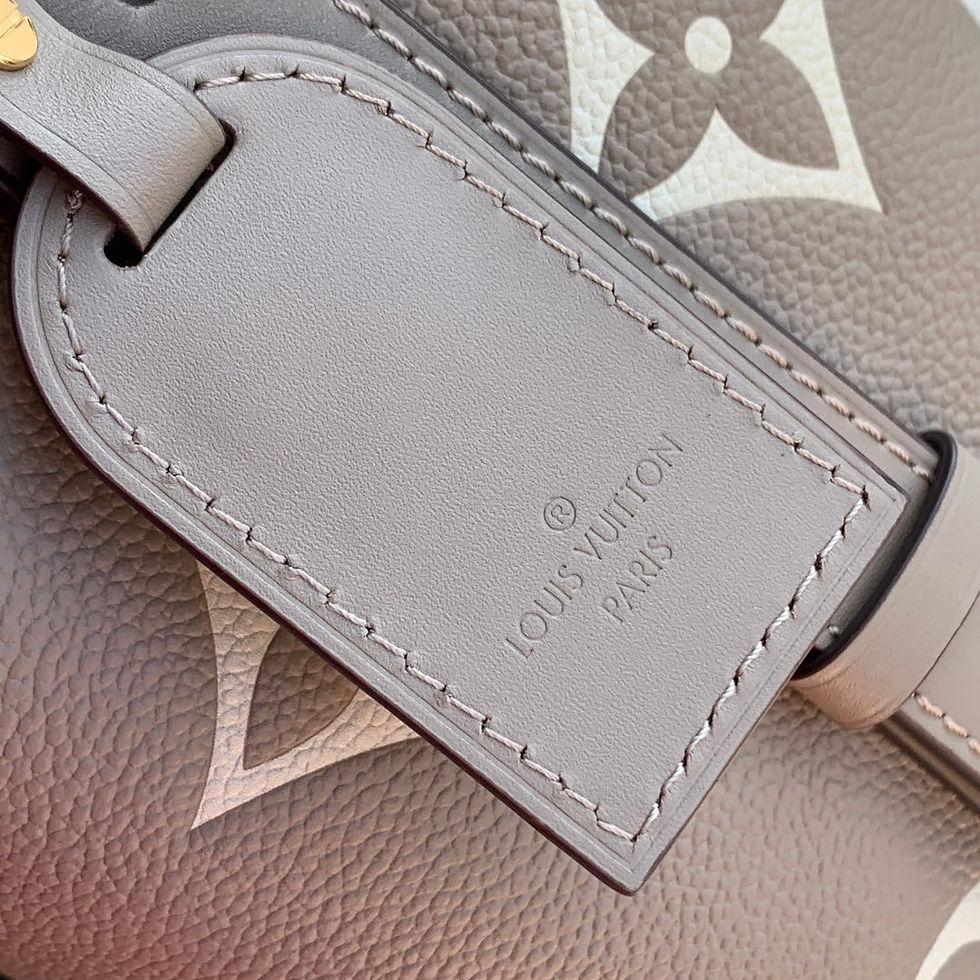 Thumbnail: Louis Vuitton ALL IN BB BAG 18 IN TOURTERELLE GREY AND CREAM EMBOSSED