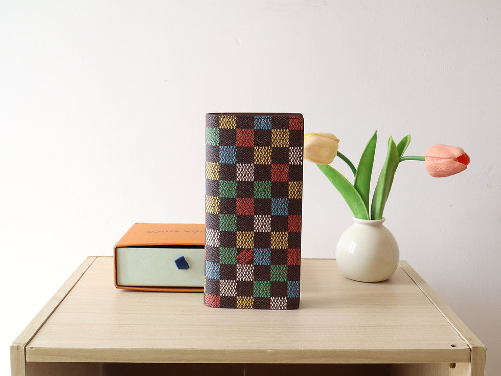 Thumbnail: Louis Vuitton POCKET ORGANIZER WALLET 19 IN COLORFUL DAMIER EBENE CANVAS