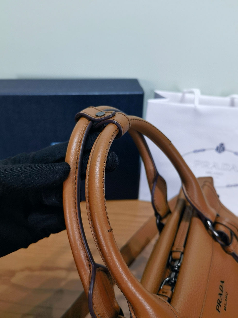 Thumbnail: PD Bonnie Leather Tote Bag 35x22x11cm — Nude