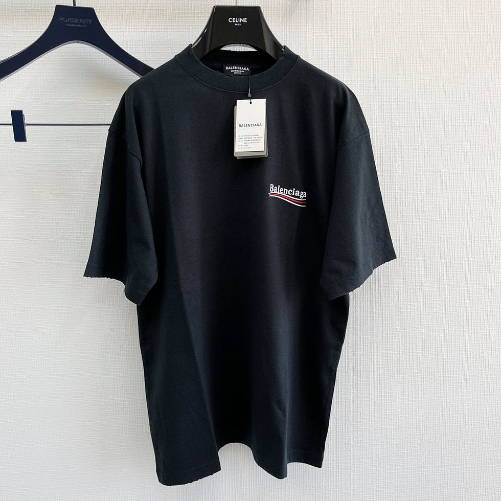 Thumbnail: Balenciaga T-Shirt Noir – Campaign Logo Wardrobe