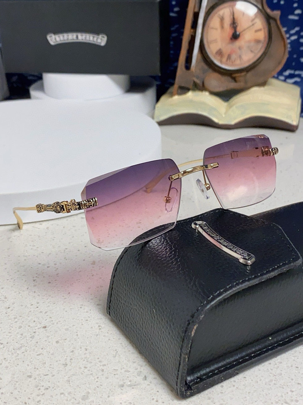 Thumbnail: Chrome Heart Sunglasses — Jet Black