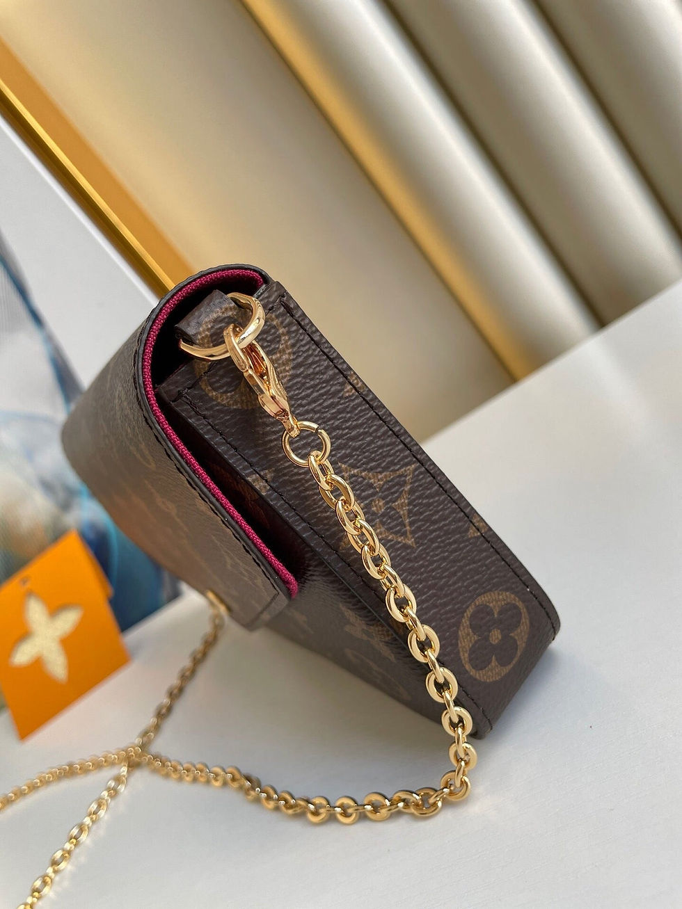 Thumbnail: Louis Vuitton FÉLICIE POCHETTE 21 IN BROWN MONOGRAM CANVAS GOLD HARDWARE