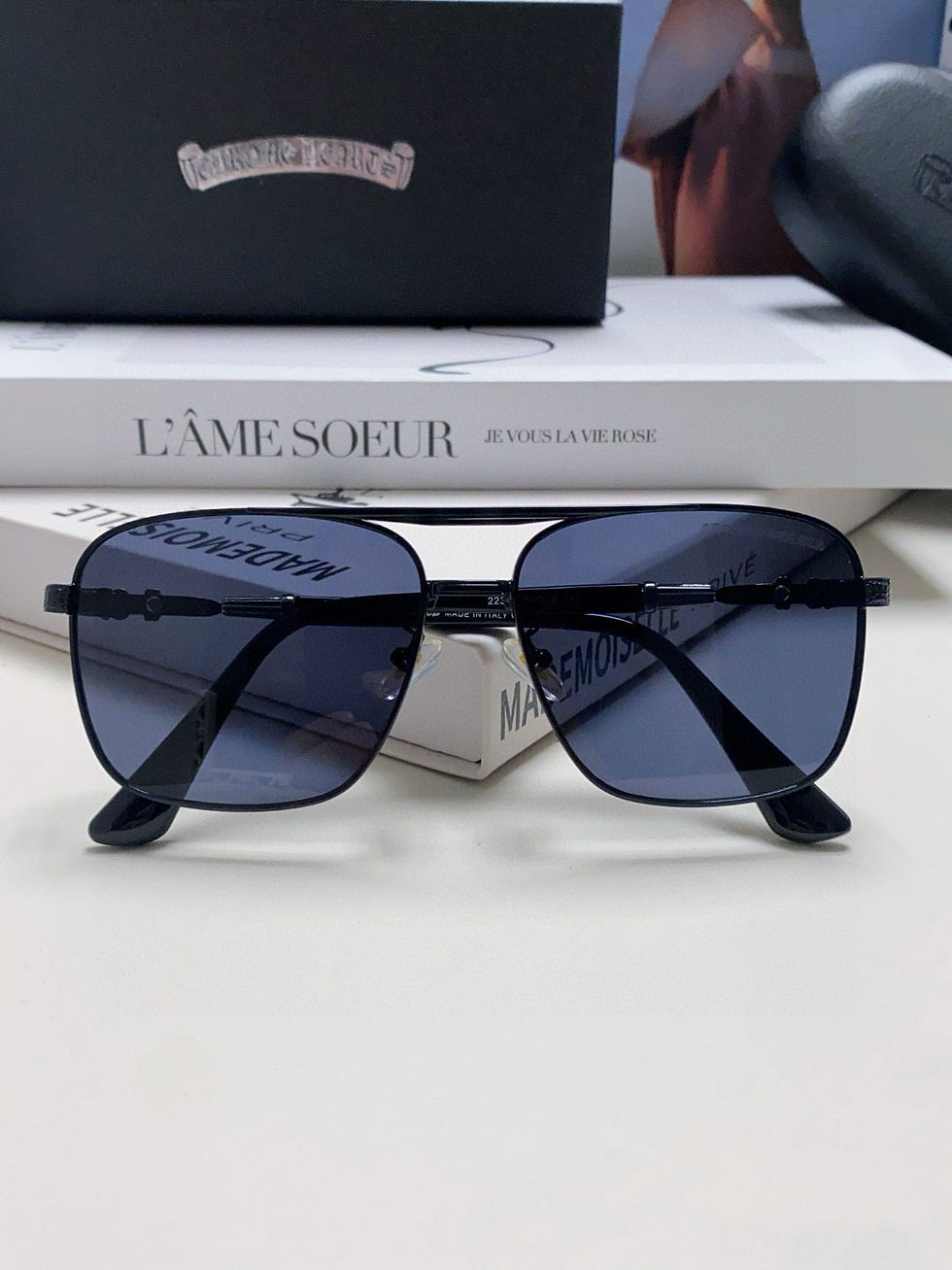 Thumbnail: Chrome Heart Sunglasses — Dark Havana