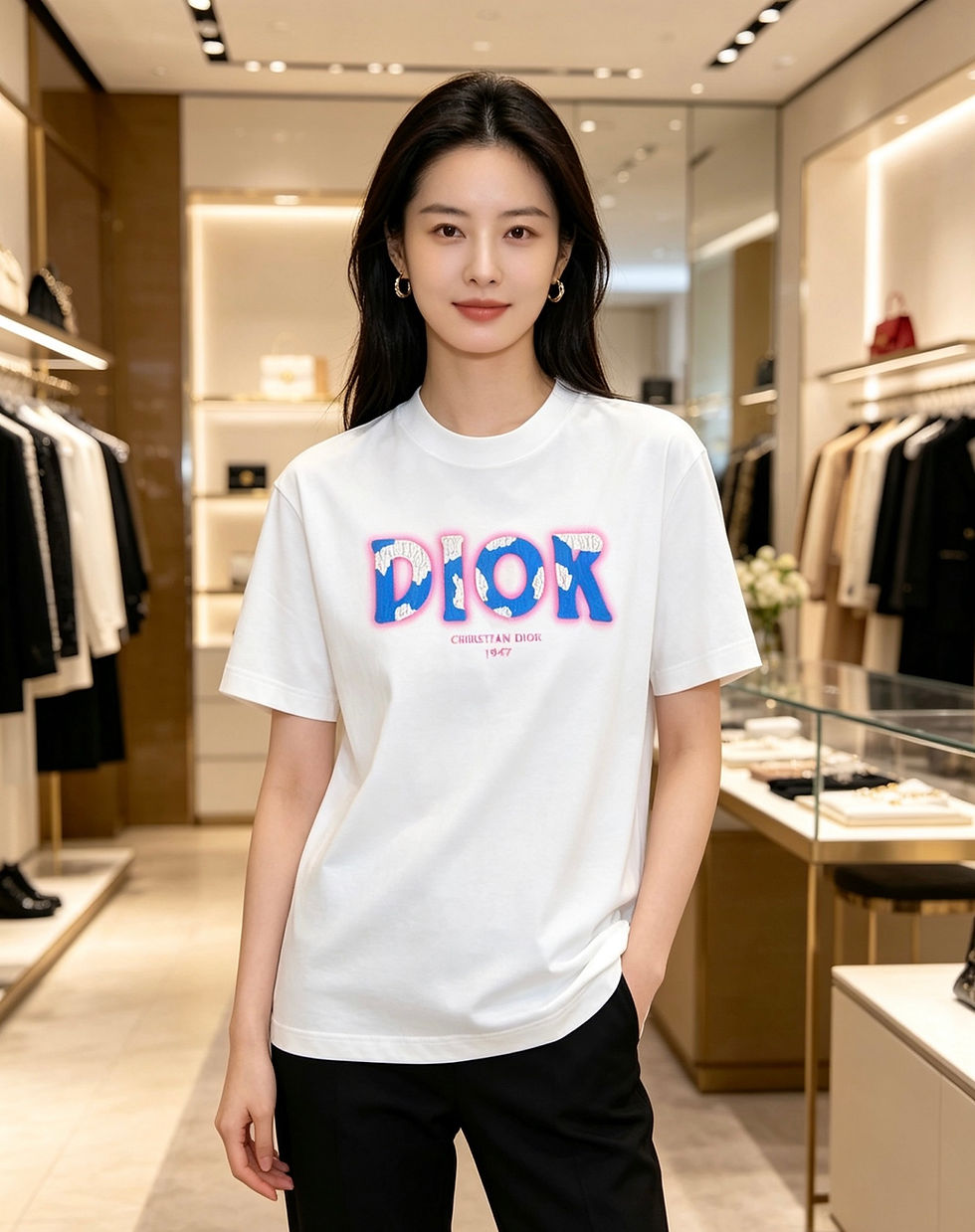 Thumbnail: Dior Logo T-Shirt — Black