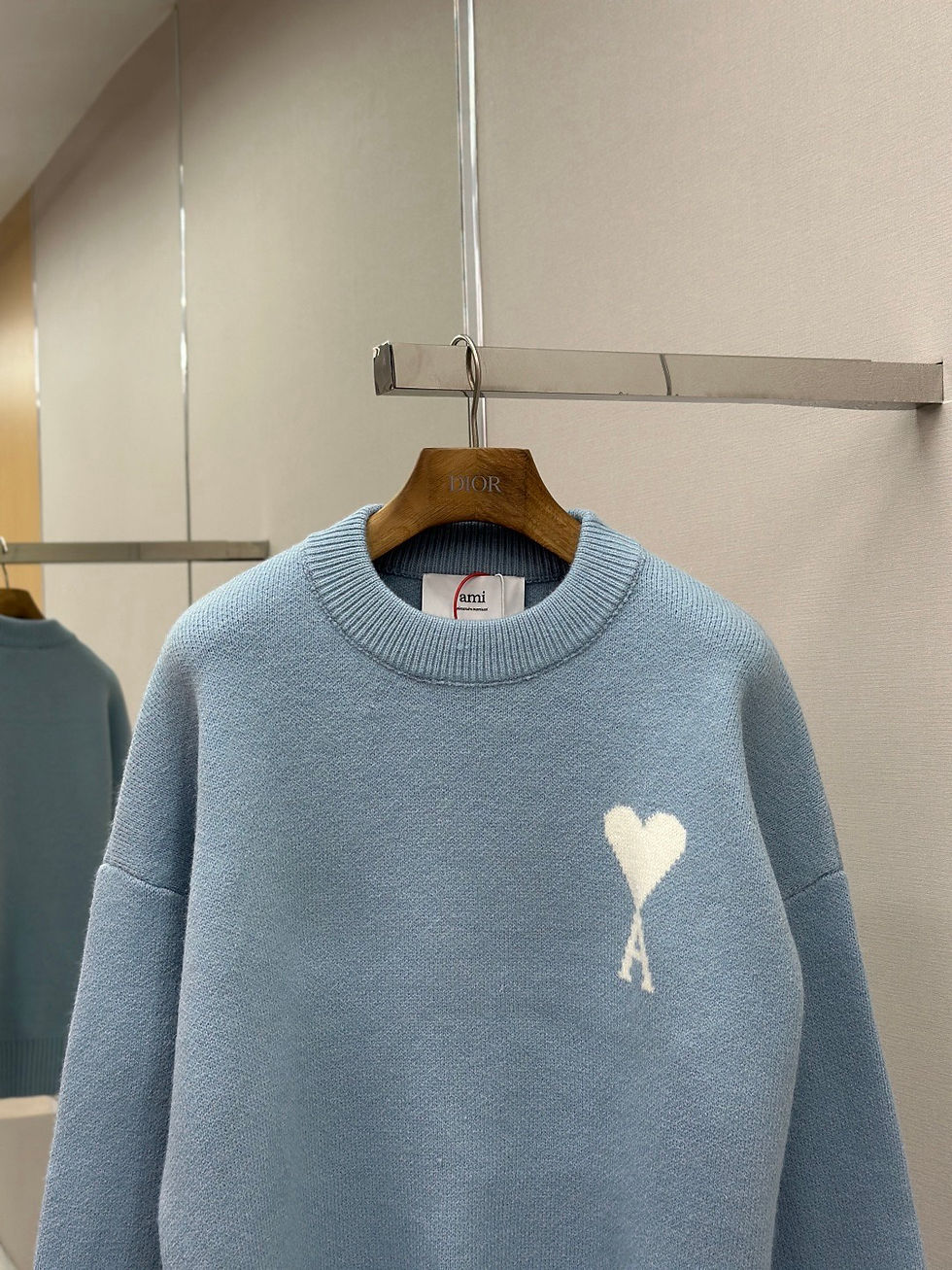 Thumbnail: Ami Paris de Coeur Crewneck Sweater Light Blue