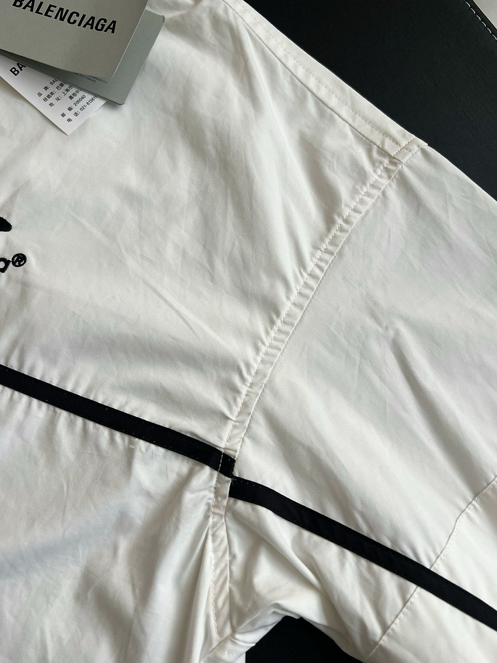Thumbnail: Balenciaga Athletic M-Logo Stripe Shirt – White