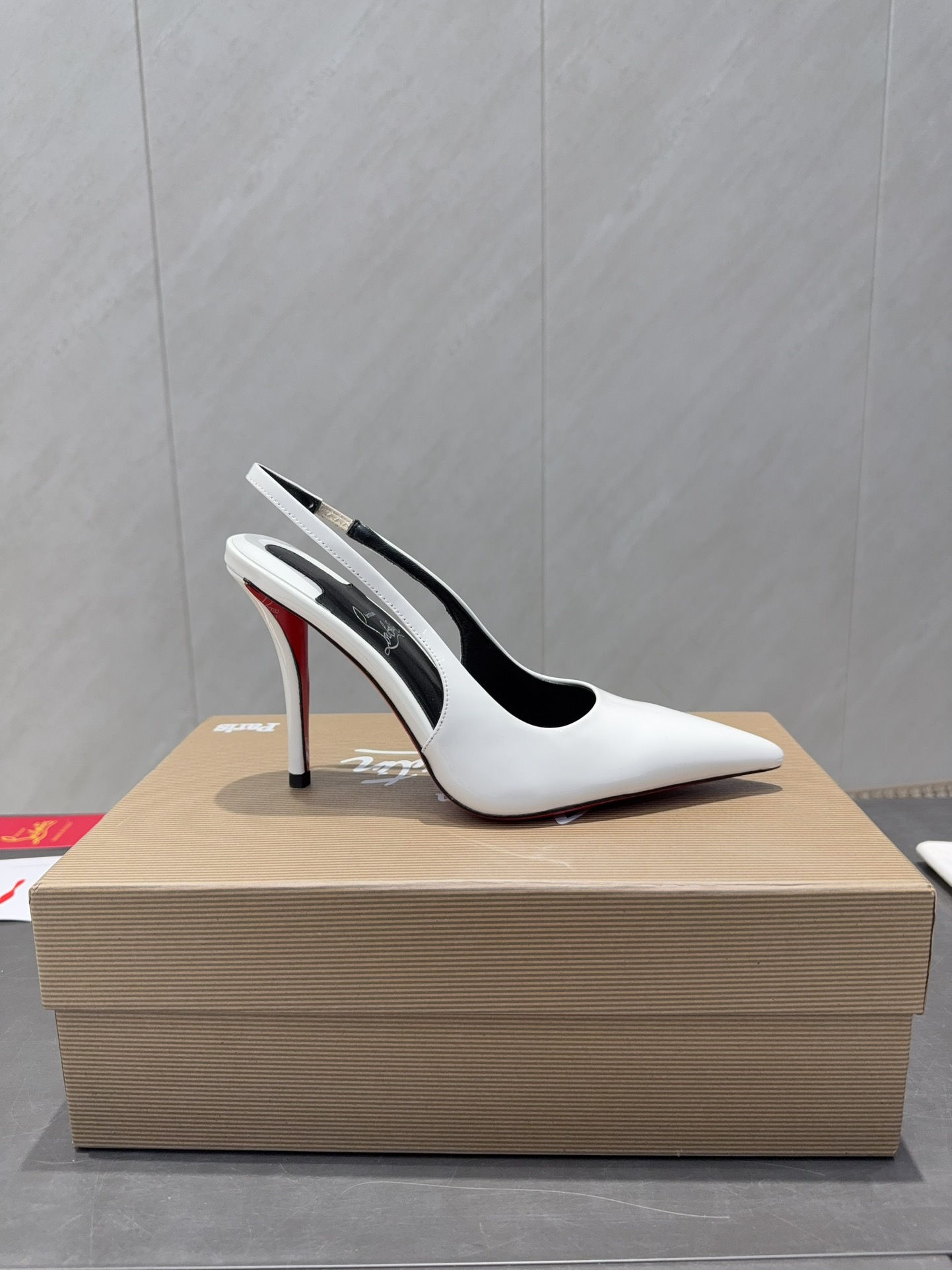 Louboutin Clare Slingback - White