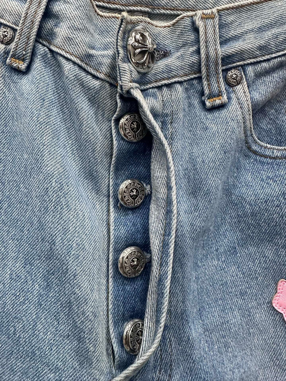 Thumbnail: Chrome Hearts Jeans — Charcoal