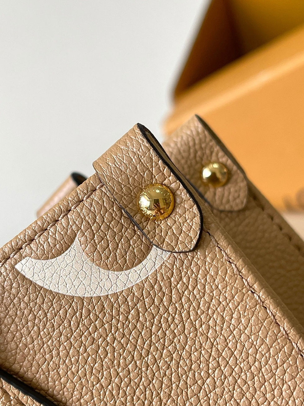 Thumbnail: Louis Vuitton ONTHEGO PM 25 IN MILK TEA MONOGRAM IMPREINTE LEATHER