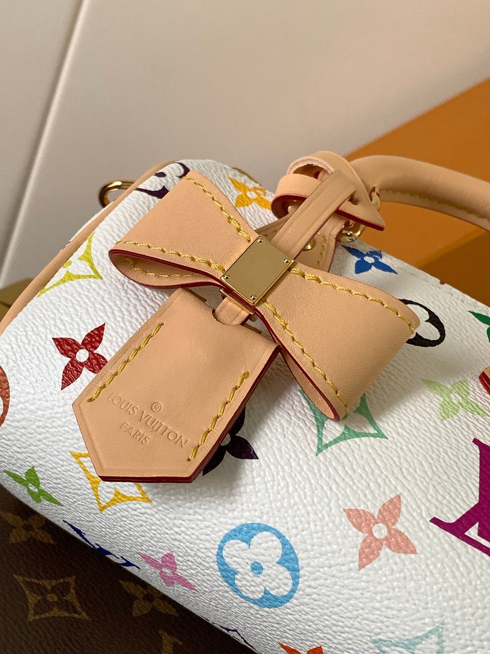 Thumbnail: NANO SPEEDY BAG 16 IN COLORFUL MONOGRAM PATTERN AND WHITE — Monogram Canvas