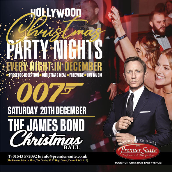🤵🍸 The James Bond Christmas Ball at The Premier Suite, Cannock