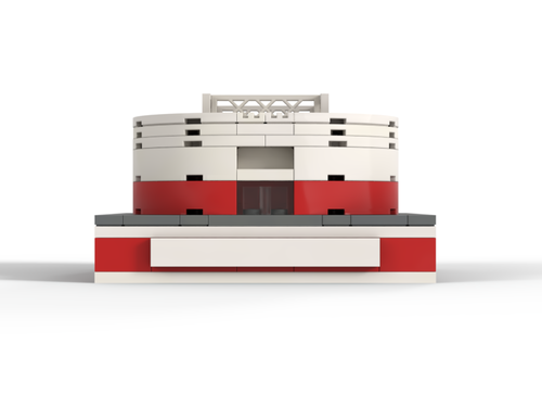 The home of Arsenal The Emirates made in Lego Bricks in a Bag