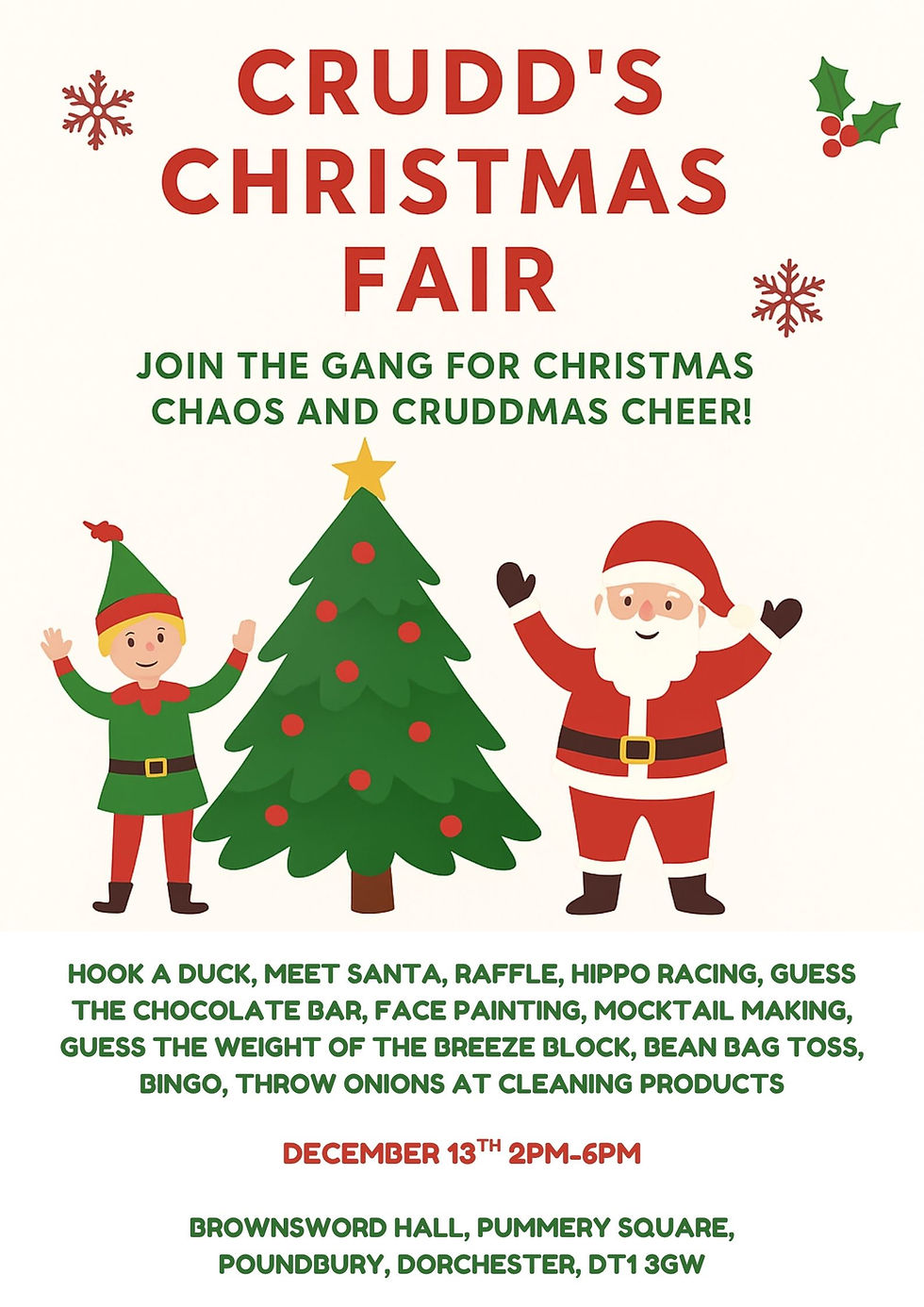 Crudd's Christmas Fair - 13th December