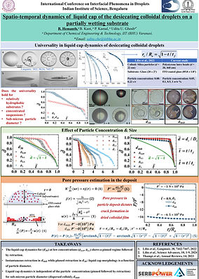 IISC-Liq cap dynamics of colloidal droplet-BH 28-9-26 - Beemanadhuni Hemanth Res. Scholar,