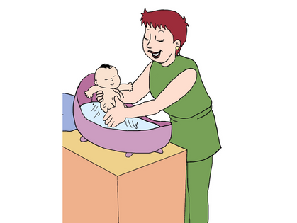 O banho do bebê