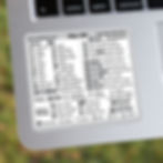 Thumbnail: Mac Os X Shortcuts Vinyl Sticker (for 11"-16" Macs 2008-2019 with INTEL CPU)