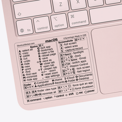 For Neo! Mac OS Shortcut Vinyl Sticker Universal for any Macbook